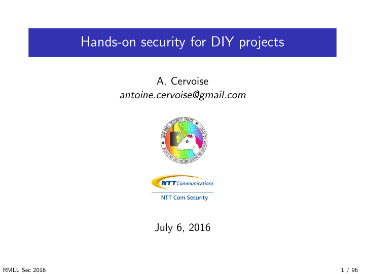 hands on security for diy projects