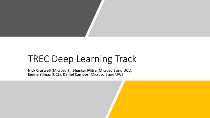 trec deep learning track
