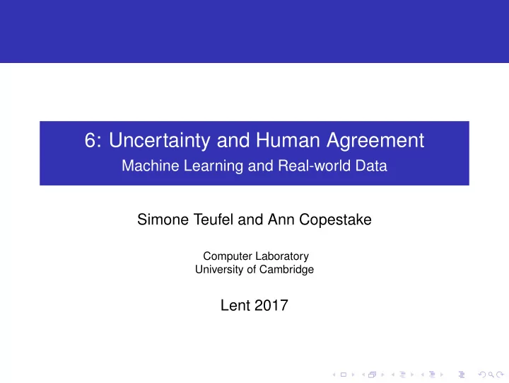 6 uncertainty and human agreement