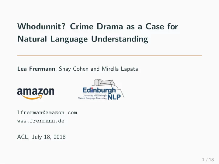 whodunnit crime drama as a case for natural language