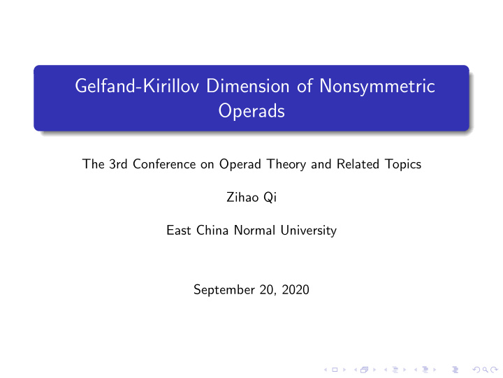 gelfand kirillov dimension of nonsymmetric operads