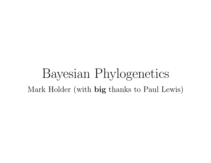bayesian phylogenetics