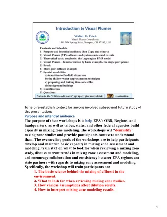 To  help  re-establish  context  for  anyone  involved  subsequent