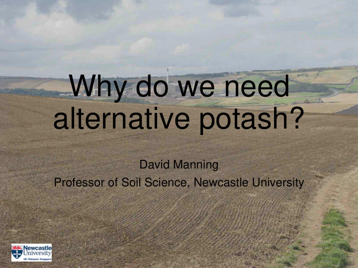 why do we need alternative potash