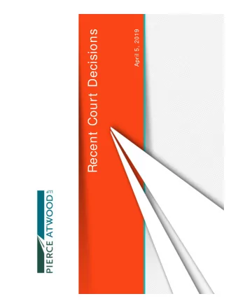 Recent Court Decisions  April 5, 2019  US Suprem e Court    Arbitration   New Prime Inc. v.