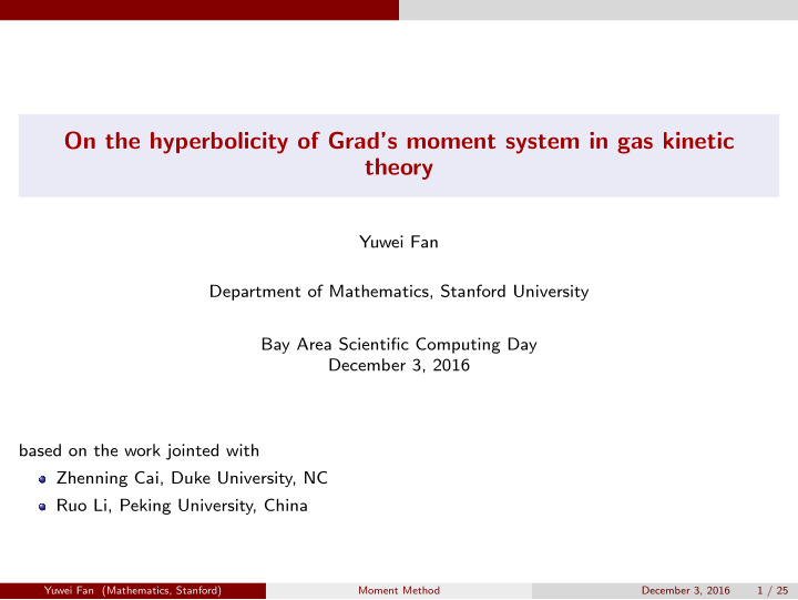 on the hyperbolicity of grad s moment system in gas