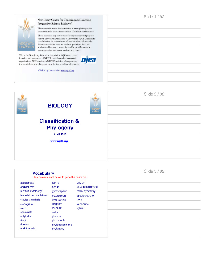 classification amp phylogeny