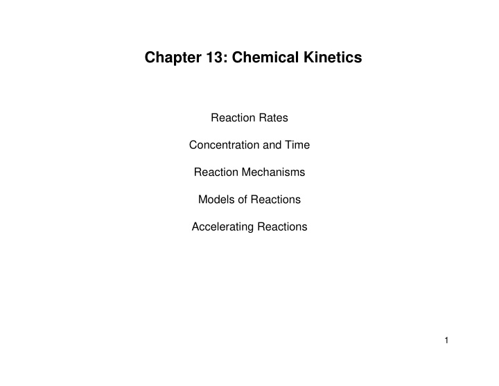 chapter 13 chemical kinetics