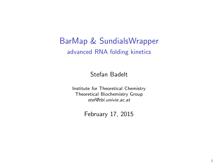 barmap sundialswrapper