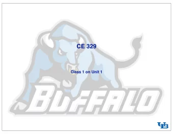 CE 329  Class 1 on Unit 1  Agenda  Why are we here?  About the course    About Dr. Lund