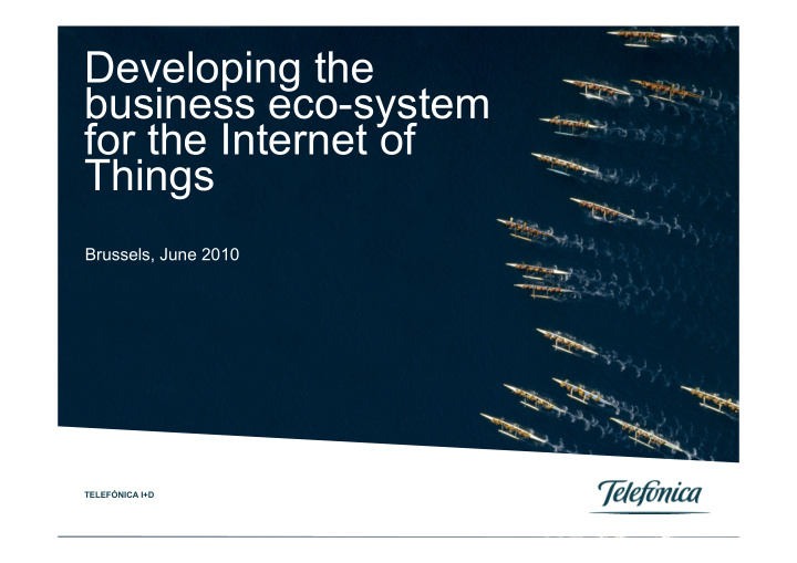 developing the business eco system for the internet of