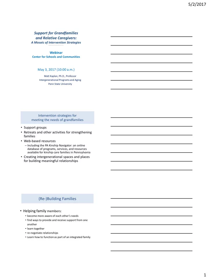 intervention strategies for meeting the needs of