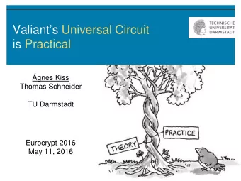 is Practical  gnes Kiss  Thomas Schneider  TU Darmstadt  Eurocrypt 2016  May 11, 2016  Universal