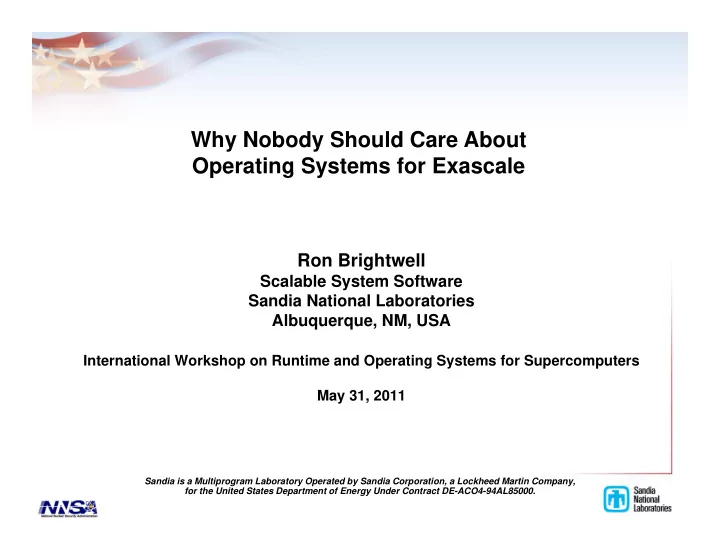 why nobody should care about operating systems for