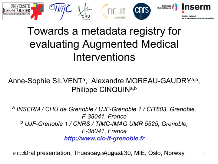 towards a metadata registry for evaluating augmented