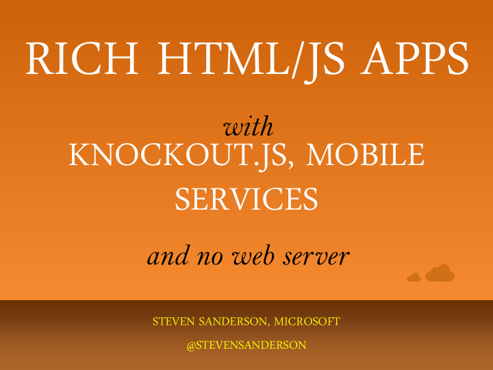 rich html js apps