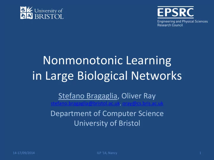 nonmonotonic learning in large biological networks