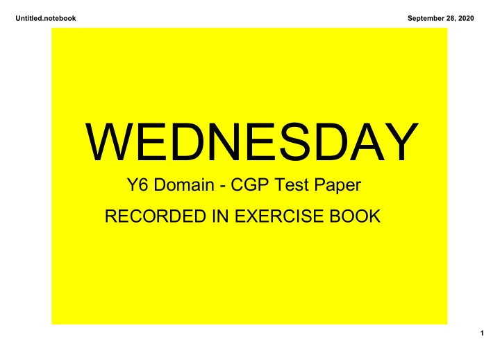 wednesday