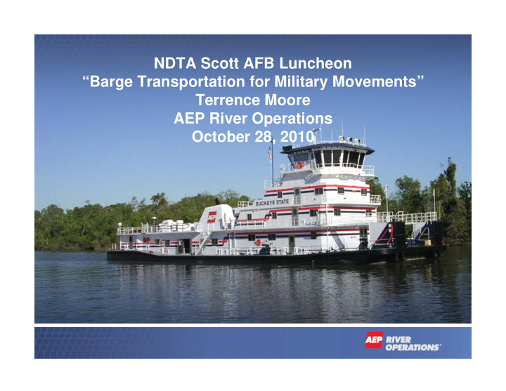 ndta scott afb luncheon barge transportation for military