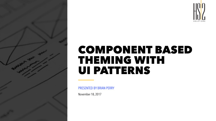 component based theming with ui patterns