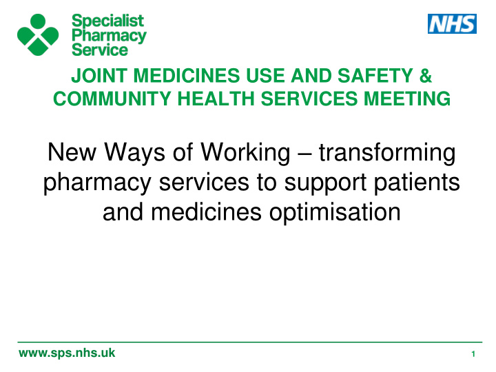 pharmacy services to support patients