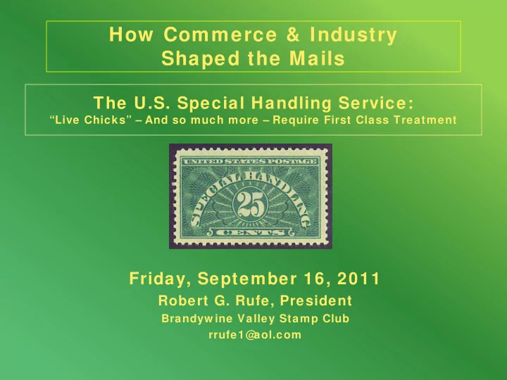 how commerce amp industry shaped the mails