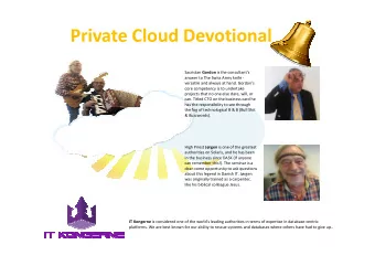 Private Cloud Devotional Sacristan Gordon is the consultant's  answer to The Swiss Army knife -