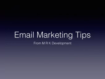 Email Marketing Tips  From M R K Development  Free downloads and templates for BC  Free downloads
