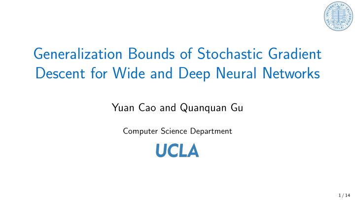 generalization bounds of stochastic gradient descent for