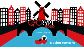 closing remarks  After the conference...   is before the conference: Mark in your agendas: