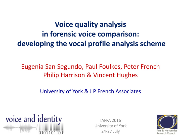 voice quality analysis