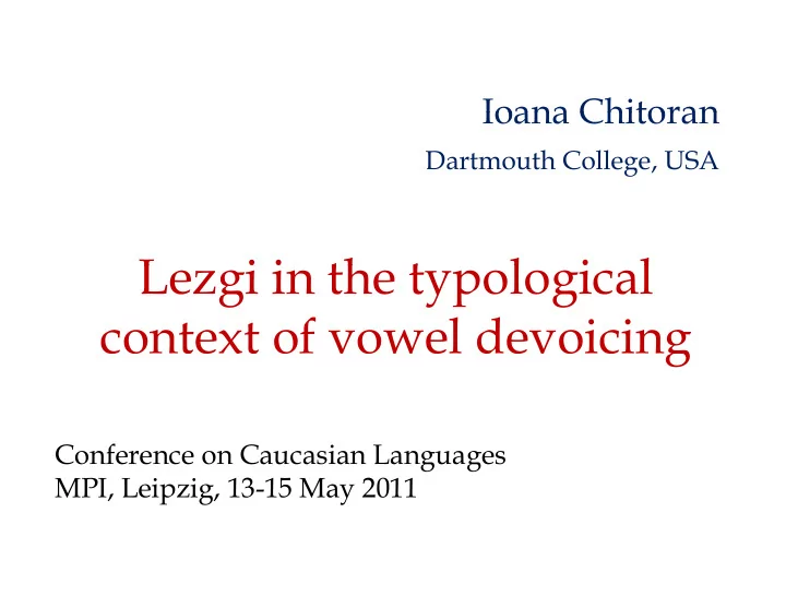 l lezgi in the typological i i th t l i l context of