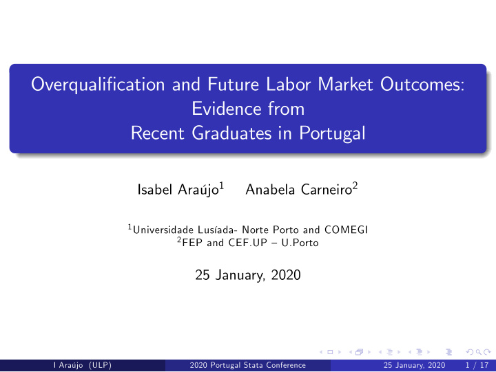 overqualification and future labor market outcomes
