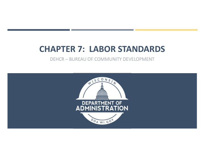 chapter 7 labor standards