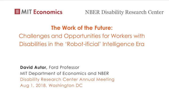 the work of the future