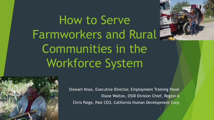 how to serve farmworkers and rural communities in the