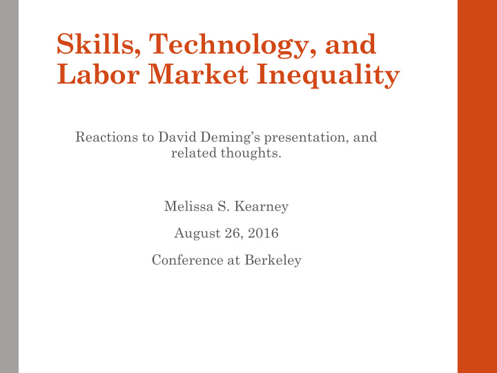 skills technology and labor market inequality