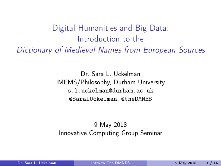 digital humanities and big data introduction to the