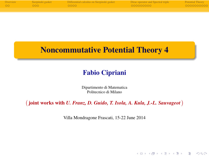 noncommutative potential theory 4