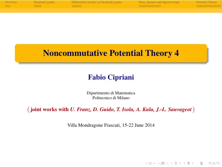 noncommutative potential theory 4