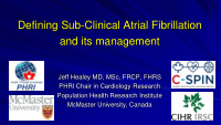 defining sub clinical atrial fibrillation and its