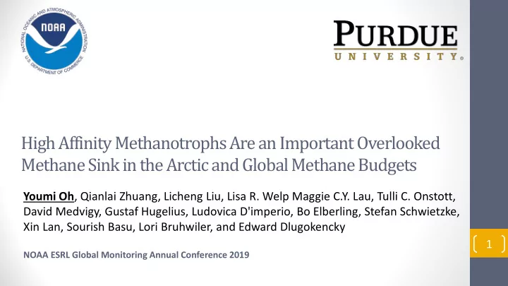 high affinity methanotrophs are an important overlooked