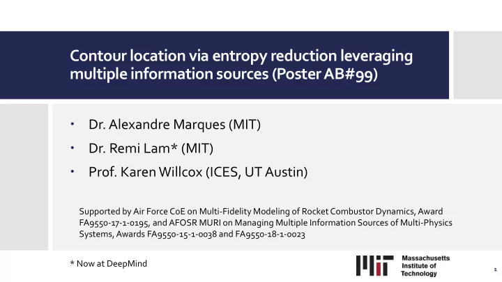 contour location via entropy reduction leveraging