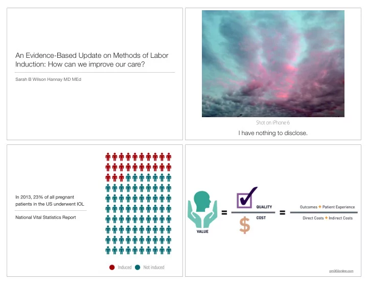an evidence based update on methods of labor induction