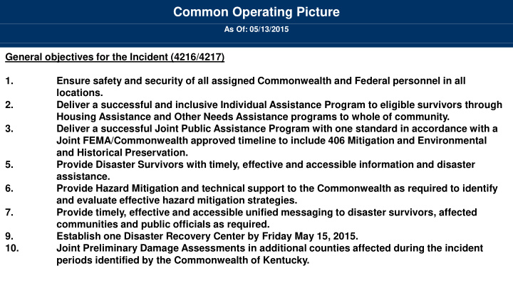 common operating picture