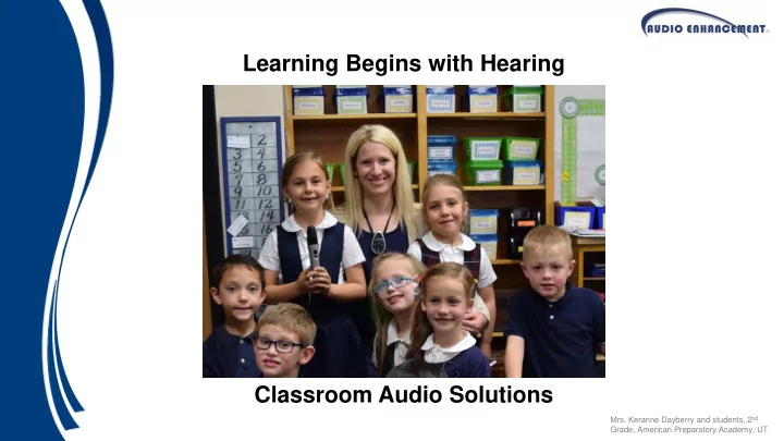 learning begins with hearing classroom audio solutions