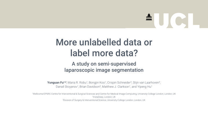 more unlabelled data or label more data