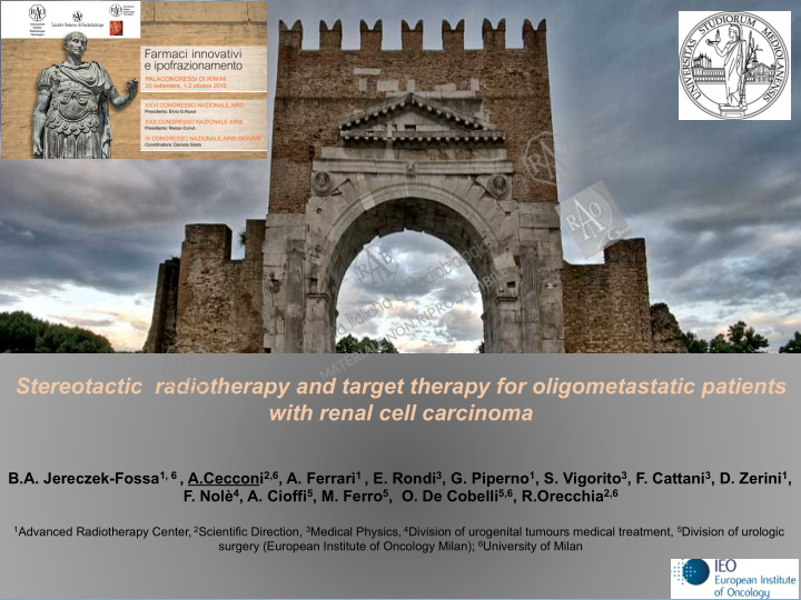 stereotactic radiotherapy and target therapy for