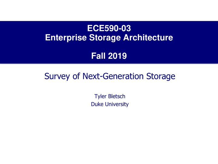 enterprise storage architecture