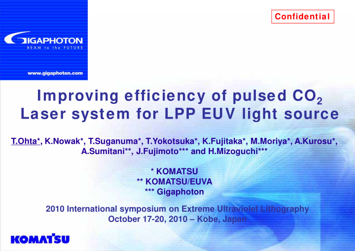 laser system for lpp euv light source